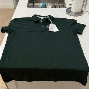Elegant Dark Green Polo Shirt for Men